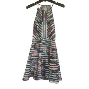 Parker Orion Multicolored Dress Sleeveless Women's Halter Dress Size Medium